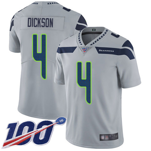 Seattle Seahawks Limited Grey Men Michael Dickson Alternate Jersey NFL Football #4 100th Season Vapor Untouchable->youth nfl jersey->Youth Jersey